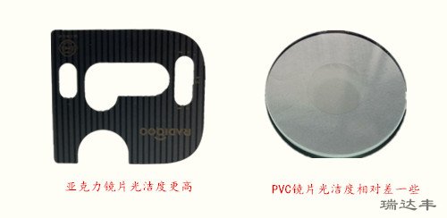 亞克力鏡片與PVC鏡片在光潔度上的區別